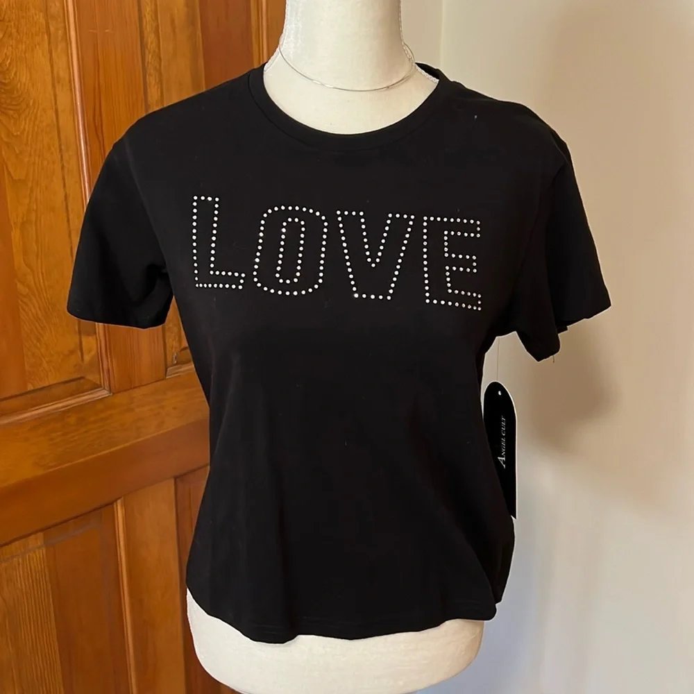 Love Studded Tee NWT - Picture 1 of 3